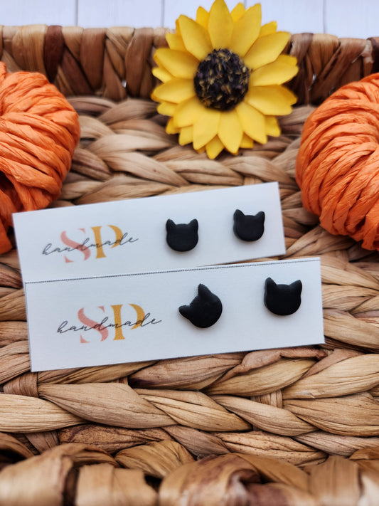 Cat Studs | Polymer Clay Earrings