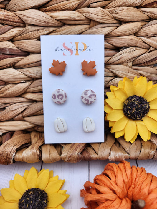 Fall Stud Pack | Polymer Clay Earrings