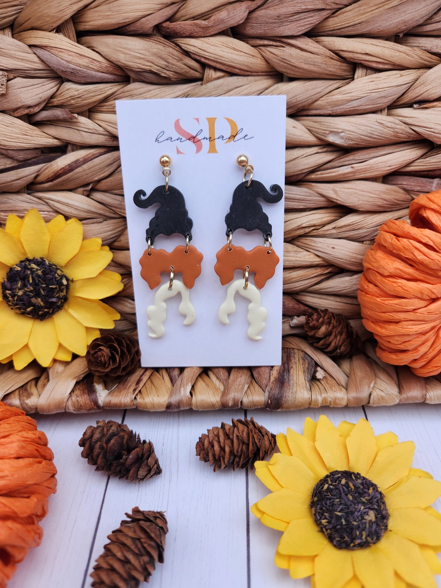 Witch Sister Dangles | Polymer Clay Earrings