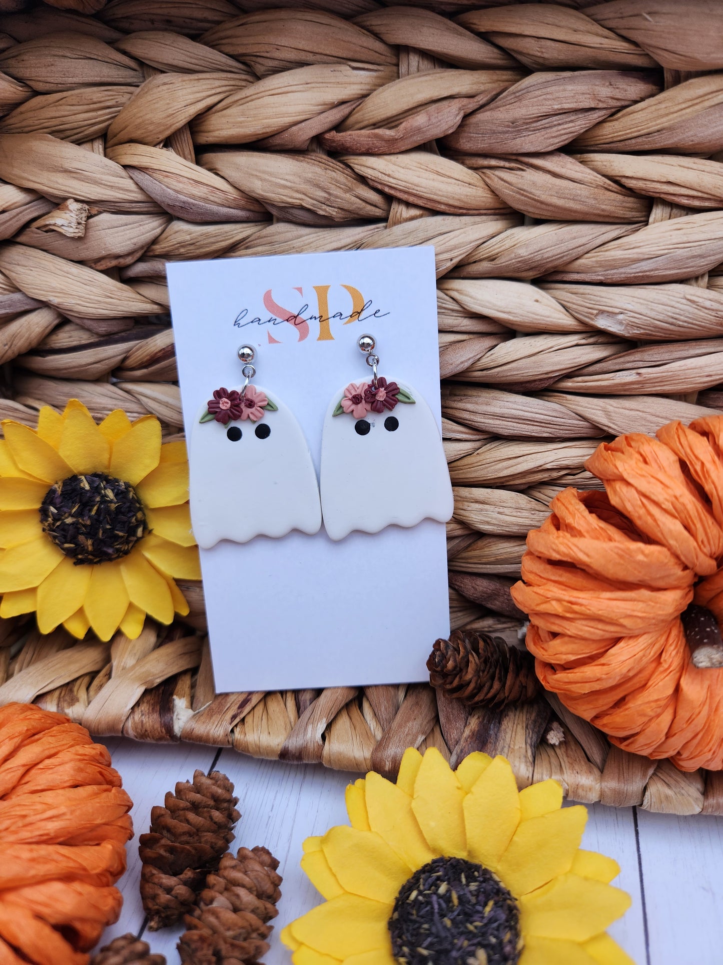 Floral Ghosts | Polymer Clay Earrings