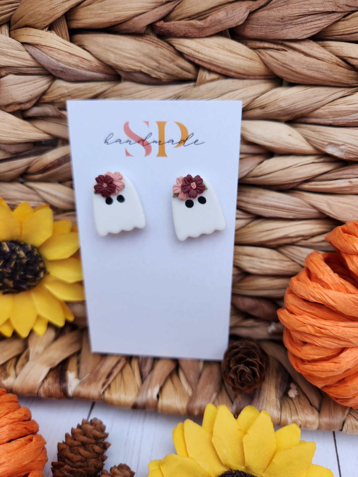 Floral Ghosts | Polymer Clay Earrings