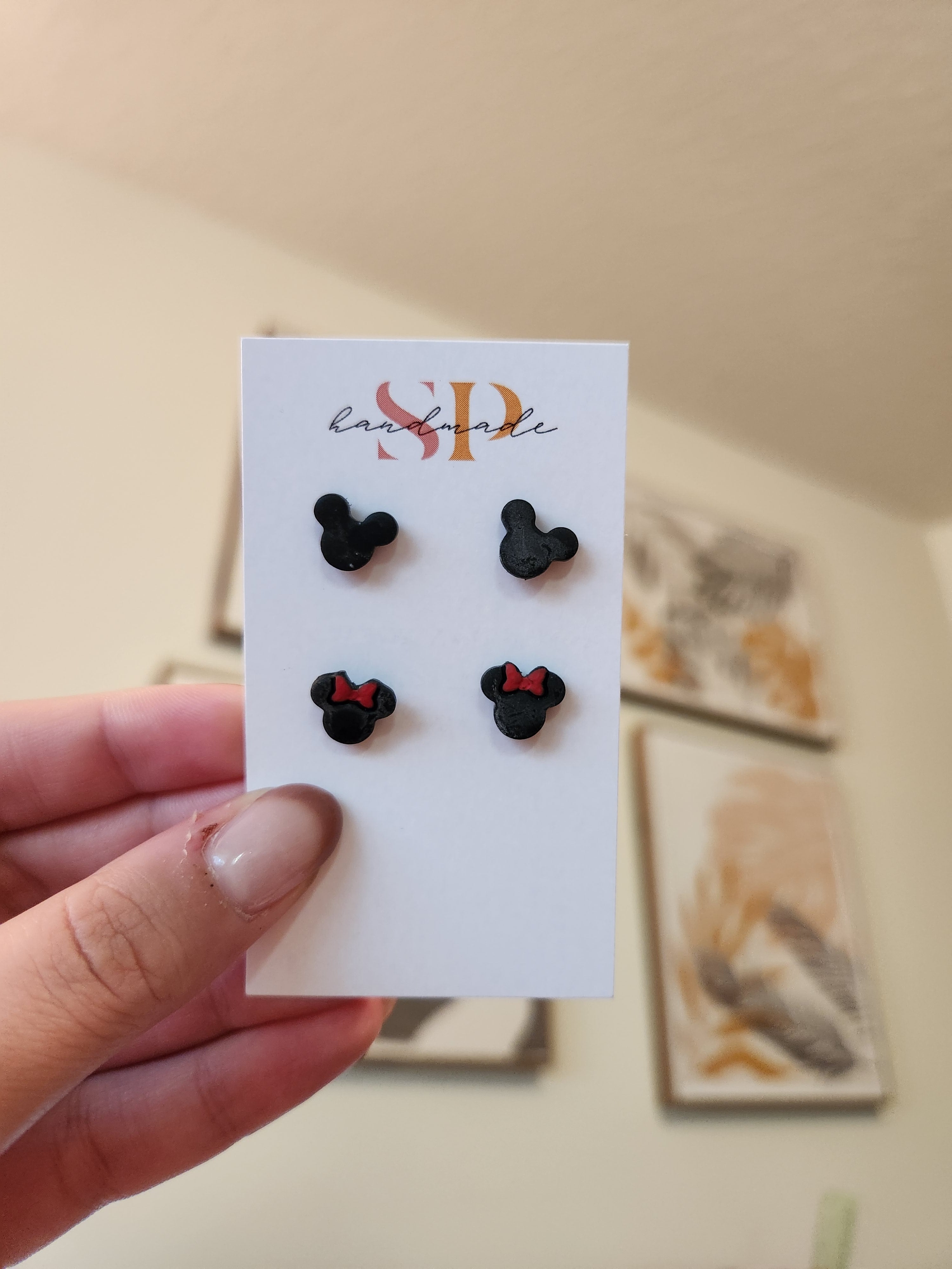 Mickey mouse deals clay earrings