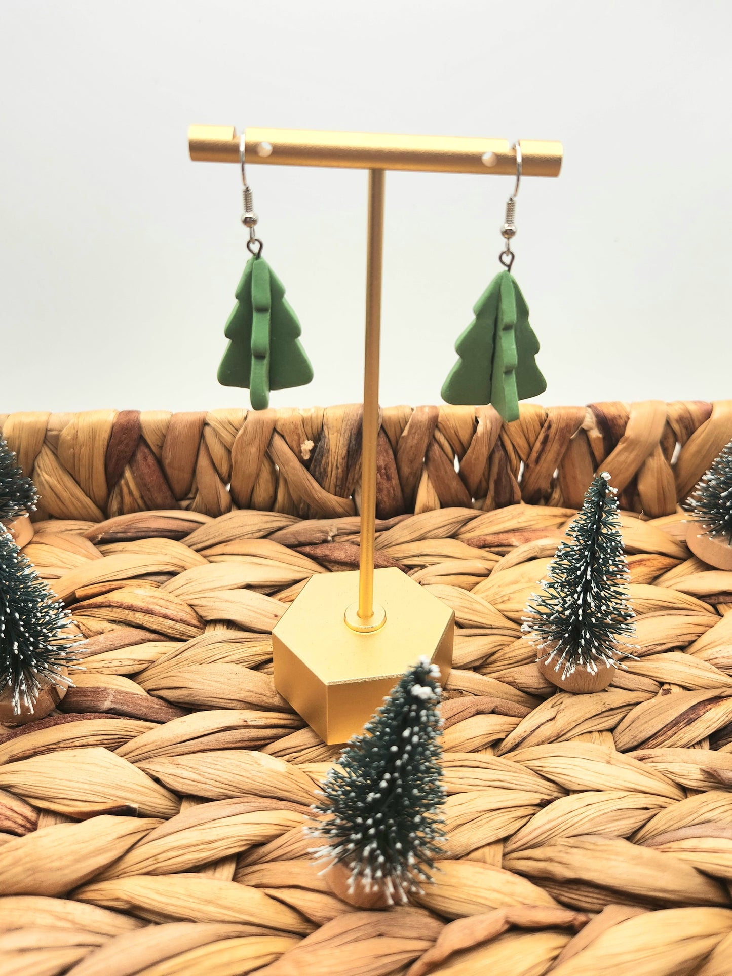 3D Trees | Polymer Clay Earrings