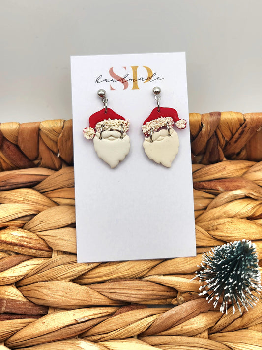 Santa Dangles | Polymer Clay Earrings