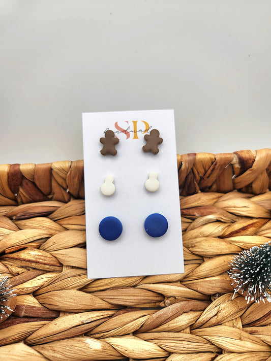 Winter Stud Pack | Polymer Clay Earrings