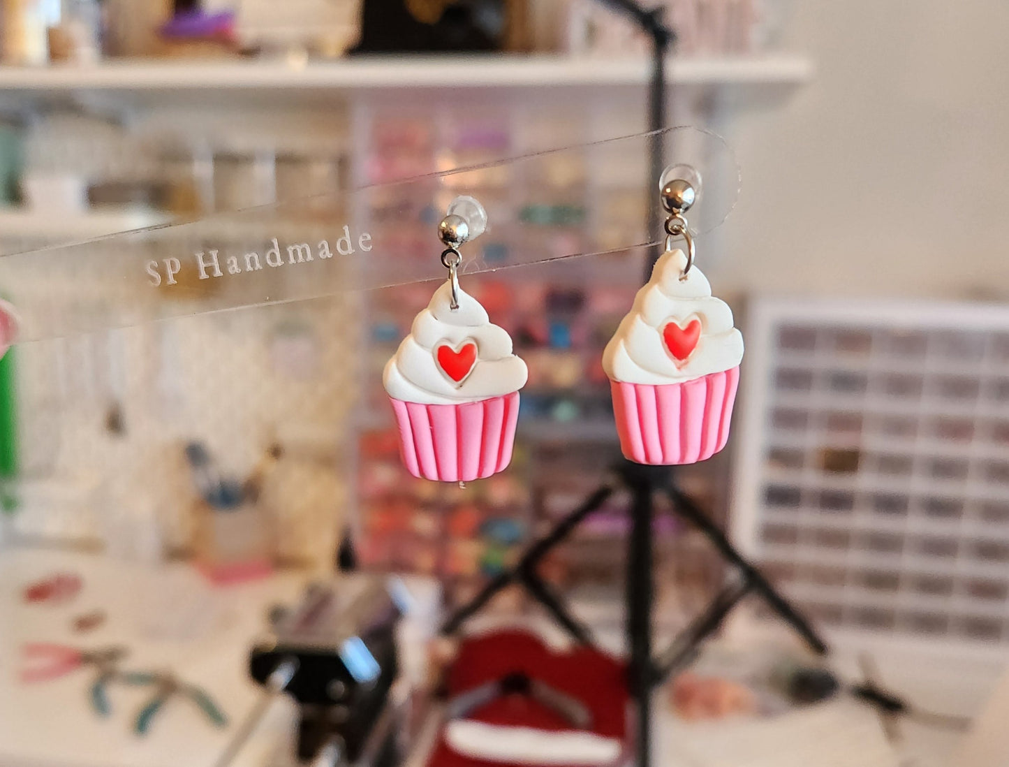 Valentine Cupcakes | Polymer Clay Earrings