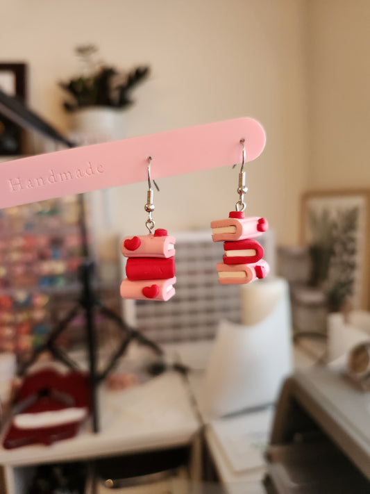 Valentine Mini Books | Polymer Clay Earrings