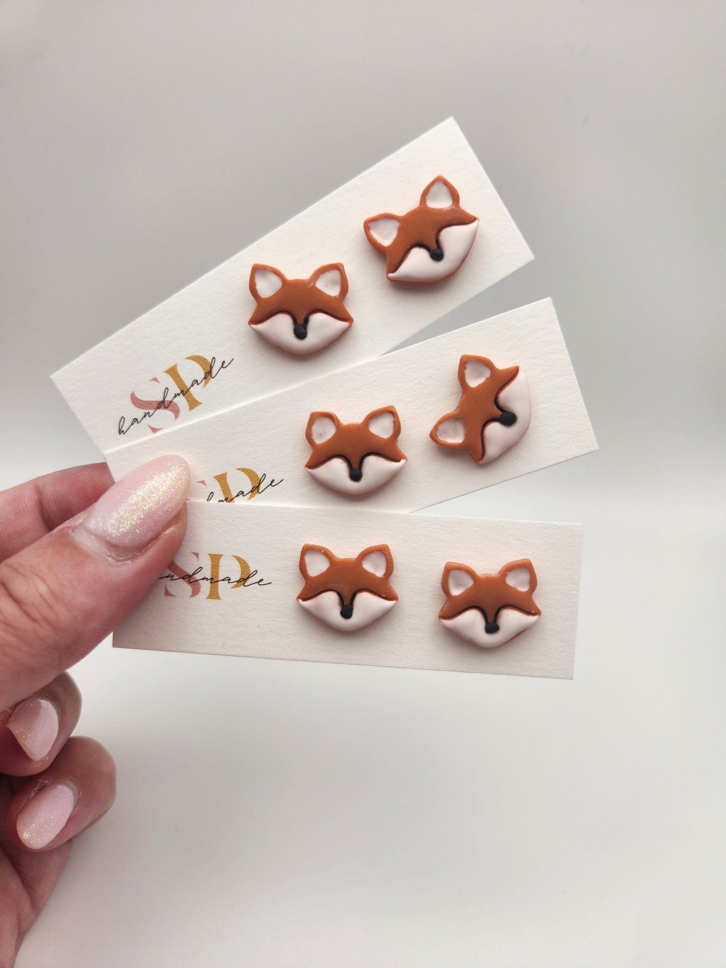 Fox Studs | Polymer Clay Earrings