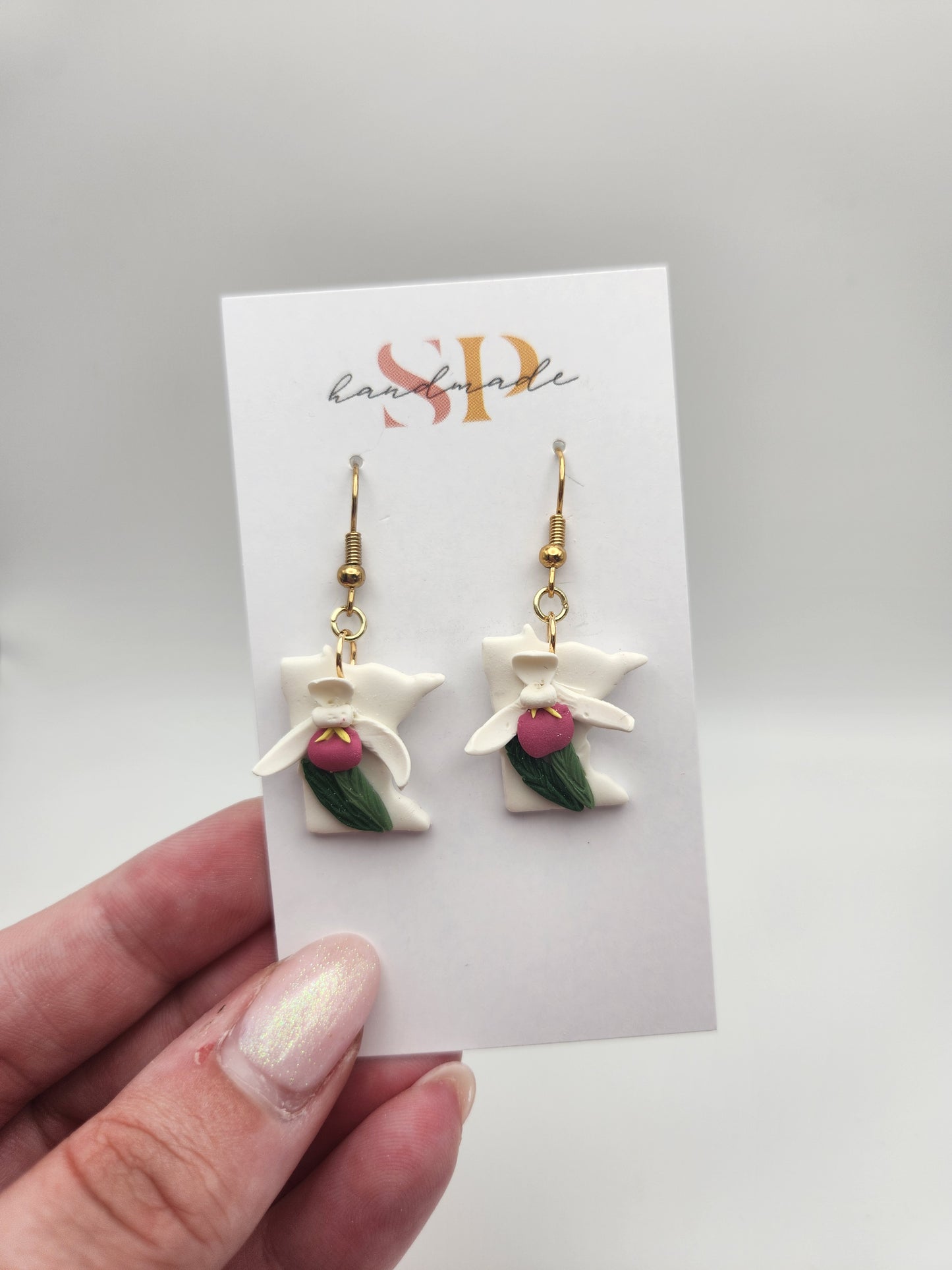 State Flower Dangles | Polymer Clay Earrings