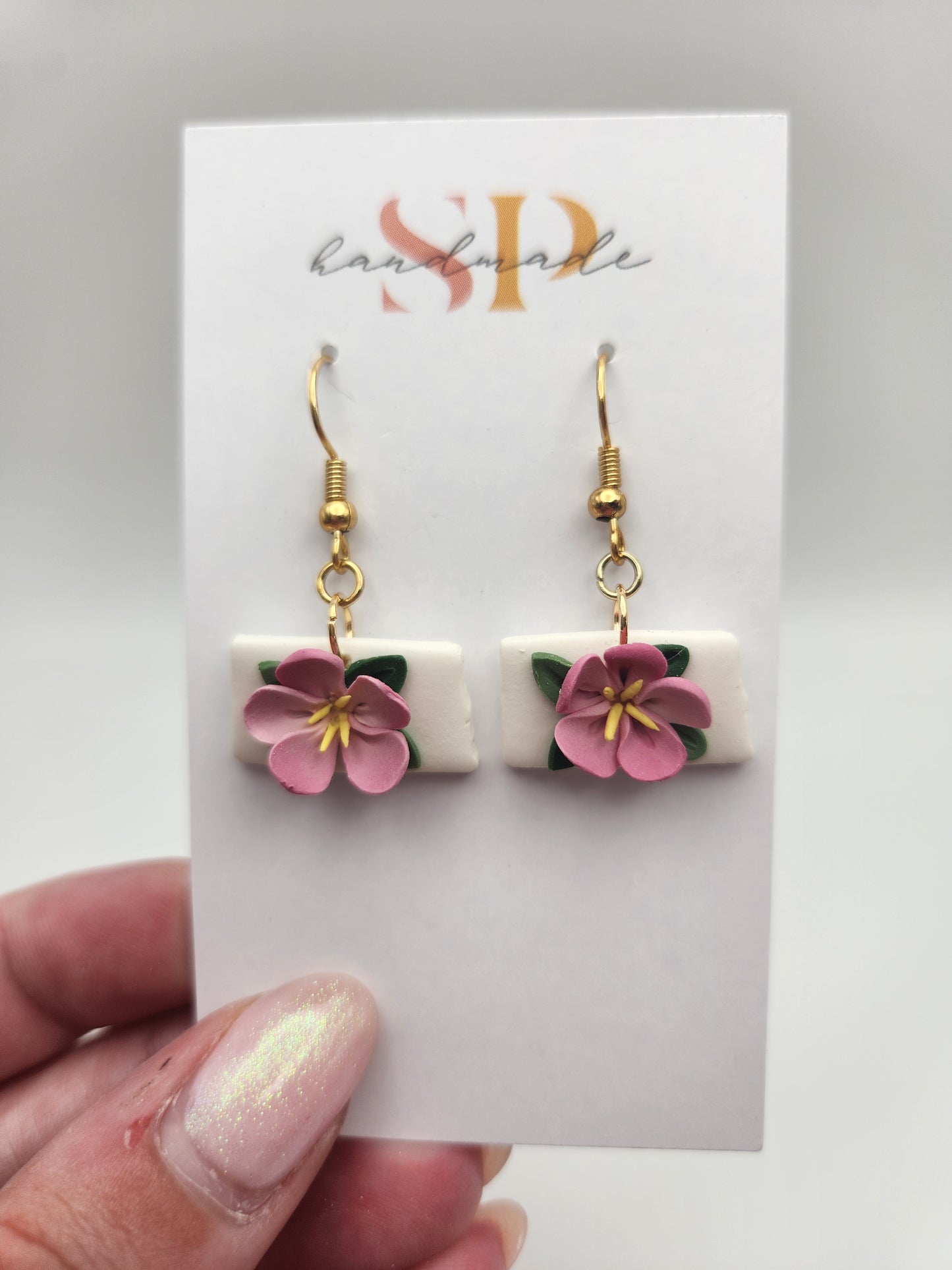 State Flower Dangles | Polymer Clay Earrings