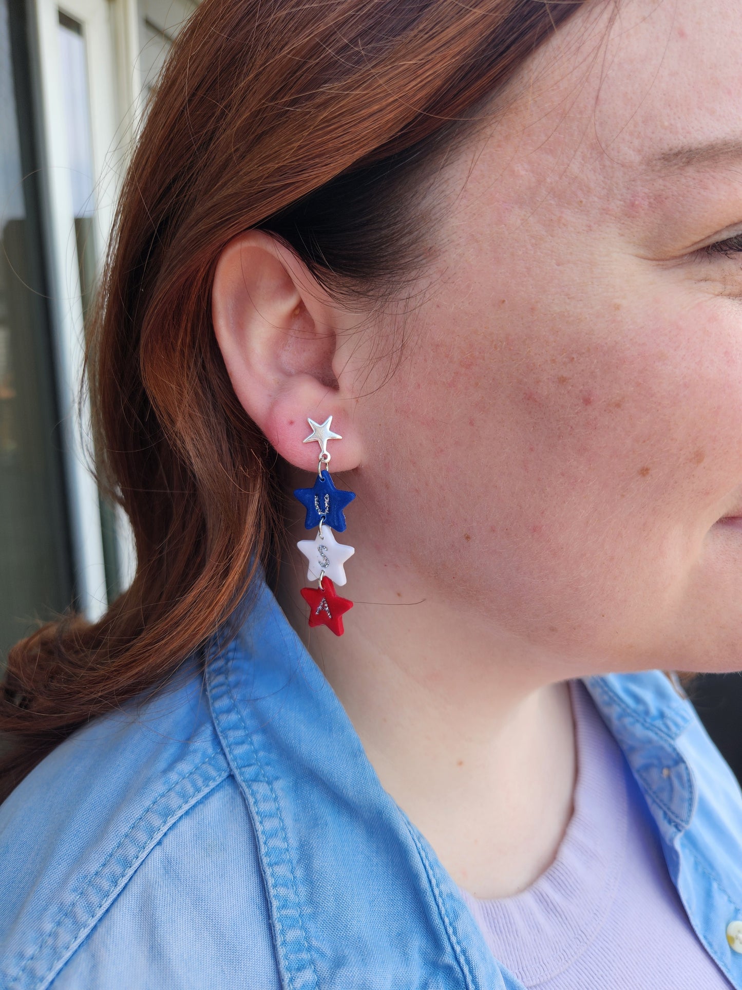 Glitter in the USA | Polymer Clay Earrings