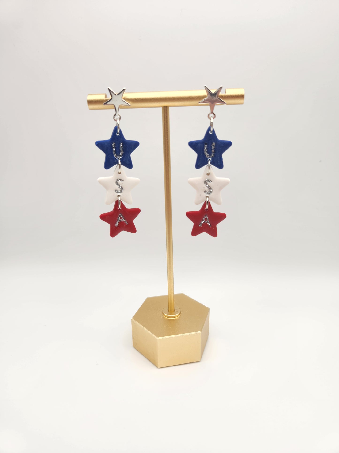 Glitter in the USA | Polymer Clay Earrings