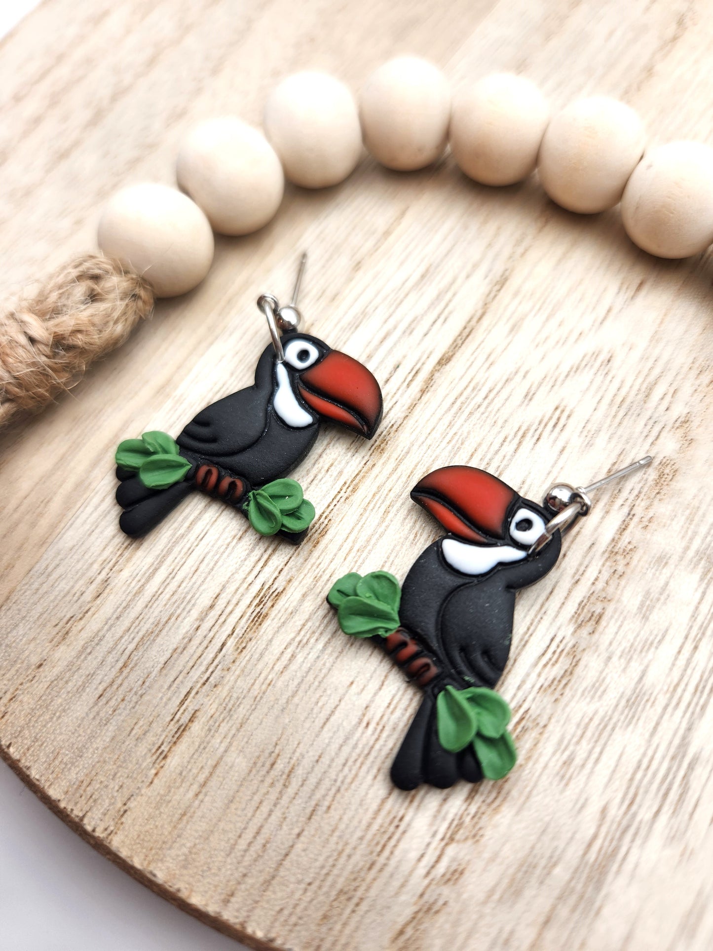 Toucan Earrings | Polymer Clay Earrings