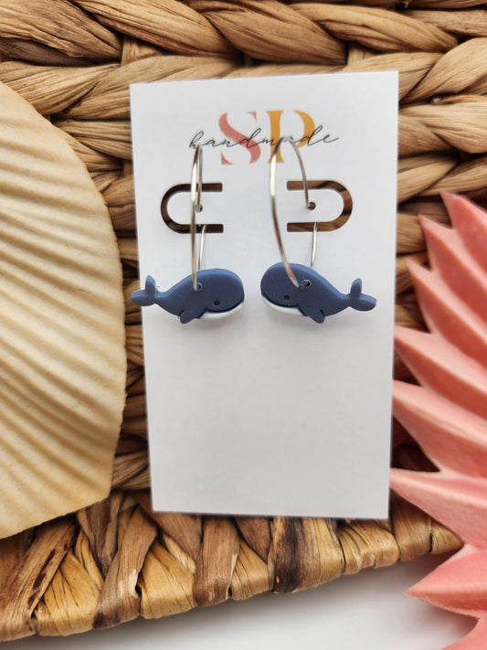 Whale Earrings | Polymer Clay Earrings