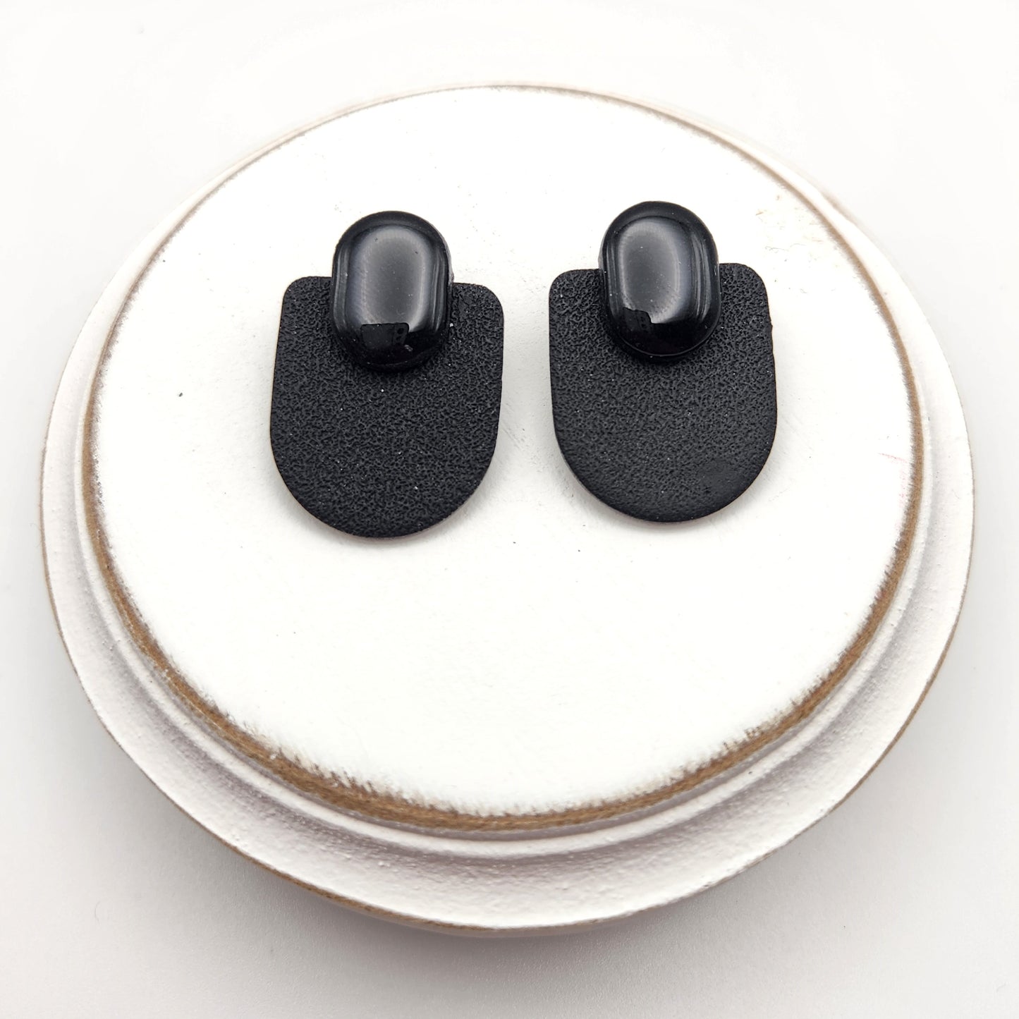 Sleek Black Collection | Polymer Clay Earrings