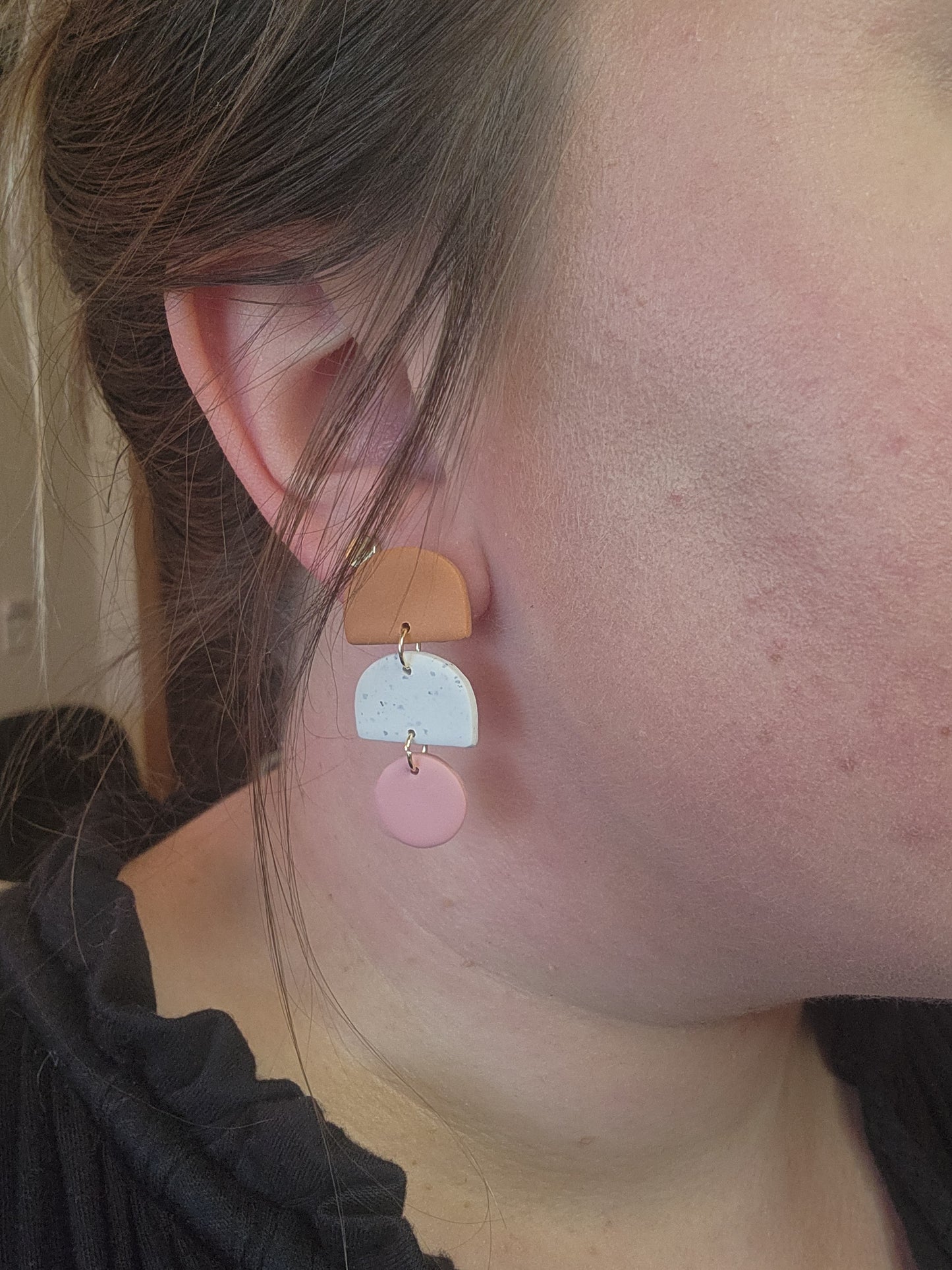 Neutral Stack | Polymer Clay Earrings