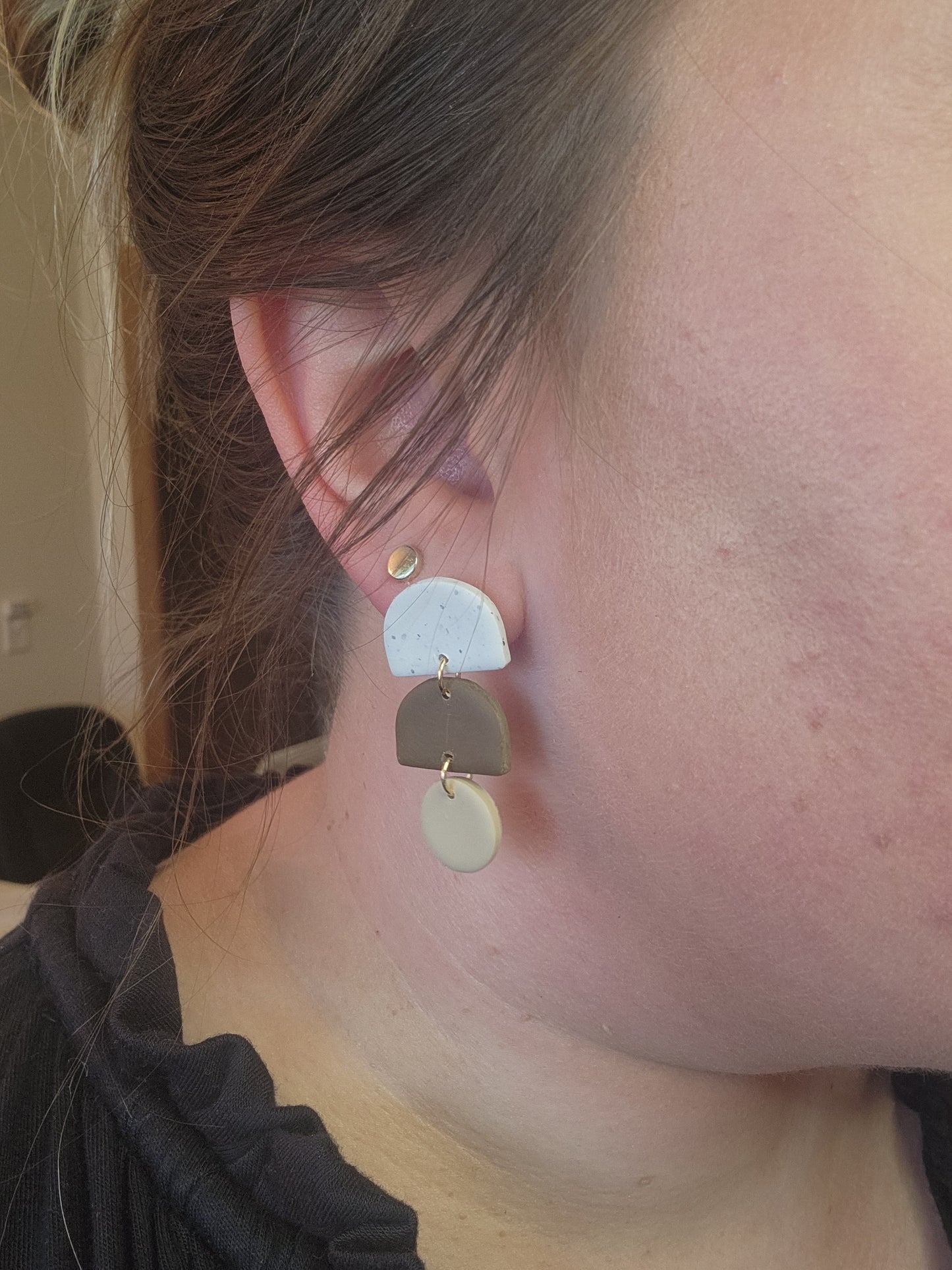 Neutral Stack | Polymer Clay Earrings