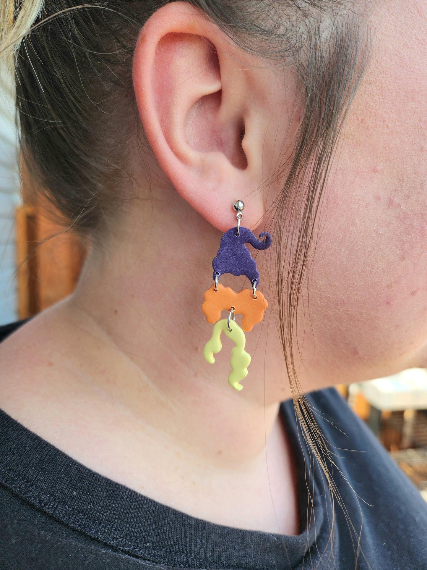 Witch Sister Dangles | Polymer Clay Earrings