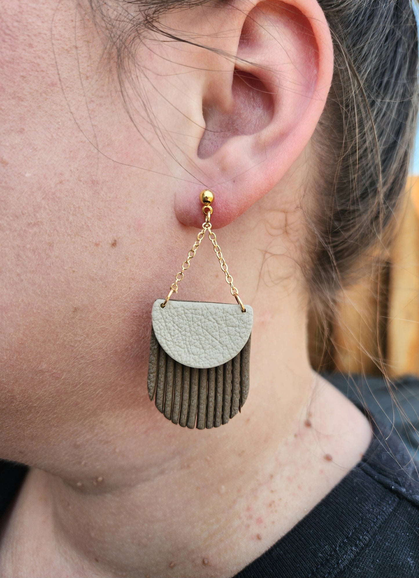 Faux Leather Collection | Polymer Clay Earrings