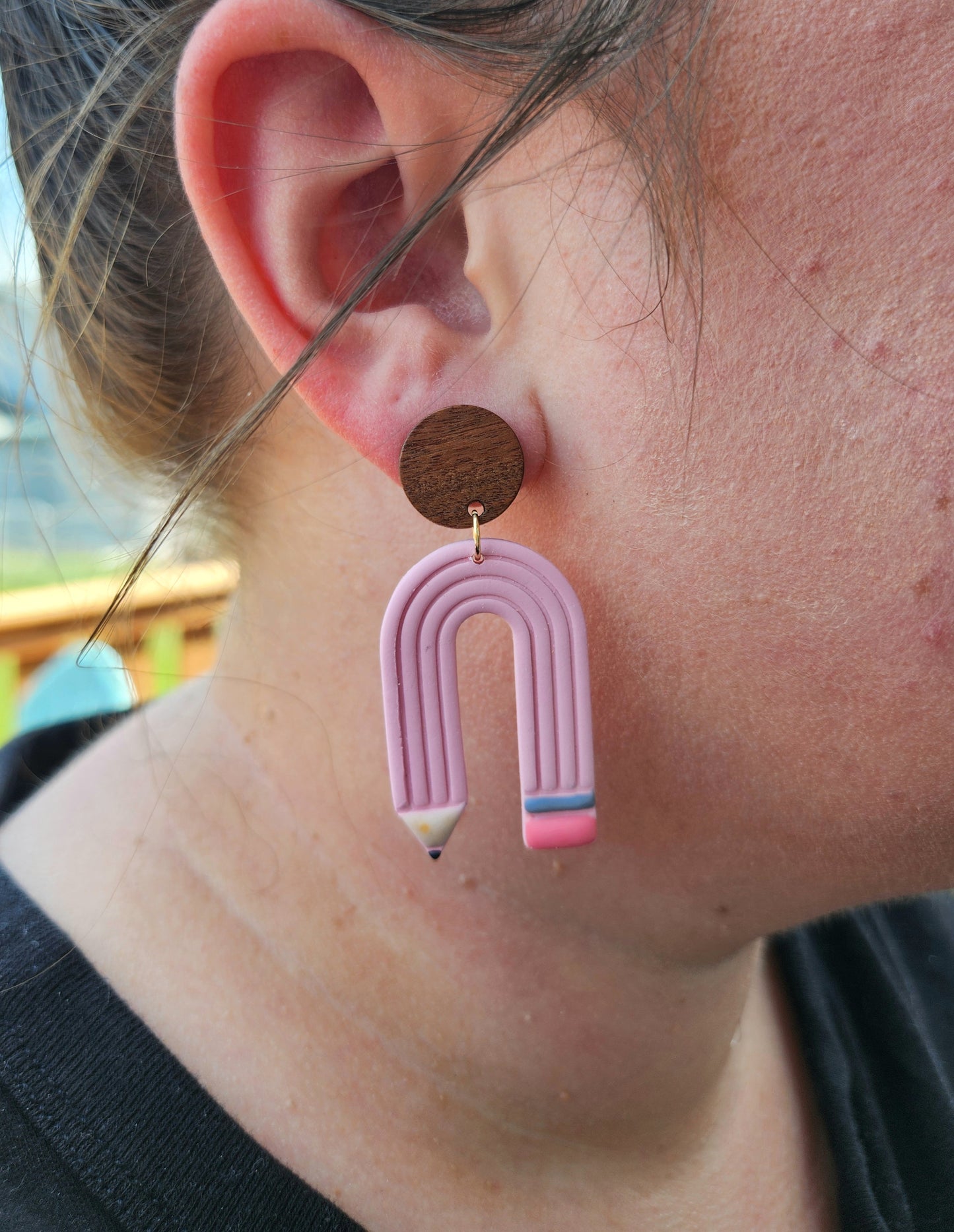 Pencil Arches | Polymer Clay Earrings