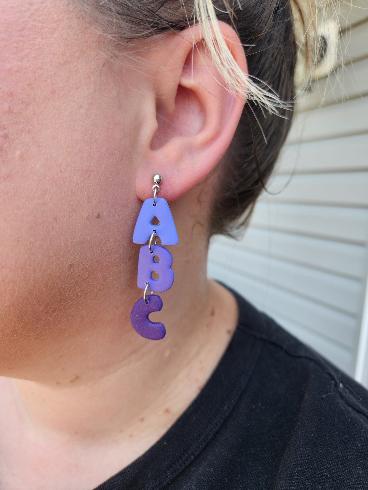 A-B-C Dangles | Polymer Clay Earrings