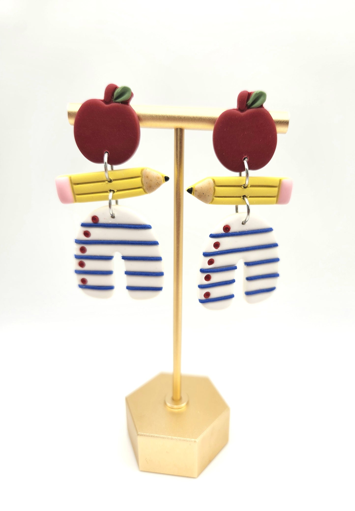 Teacher Dangles | Polymer Clay Earrings