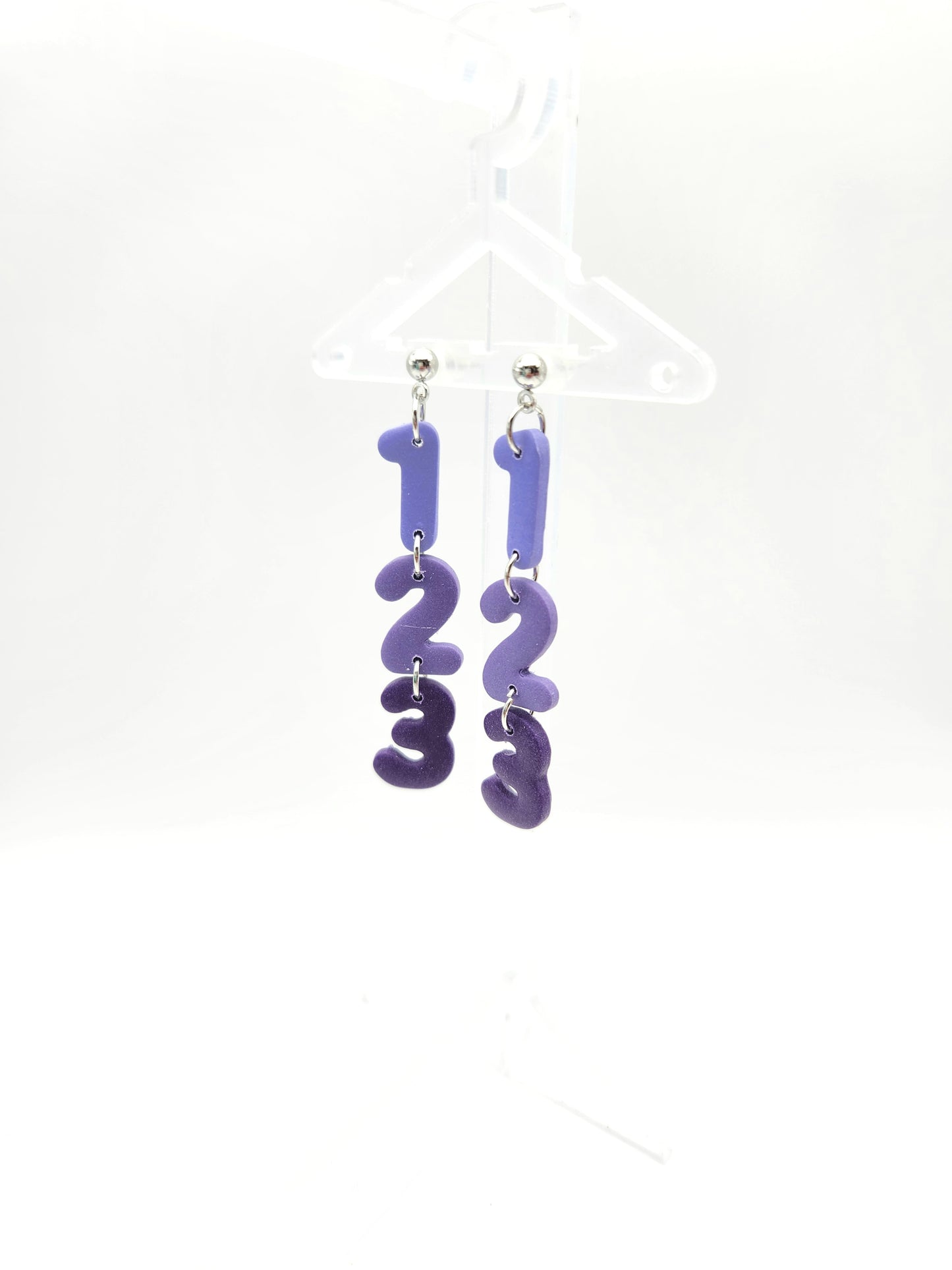 1-2-3 Dangles | Polymer Clay Earrings