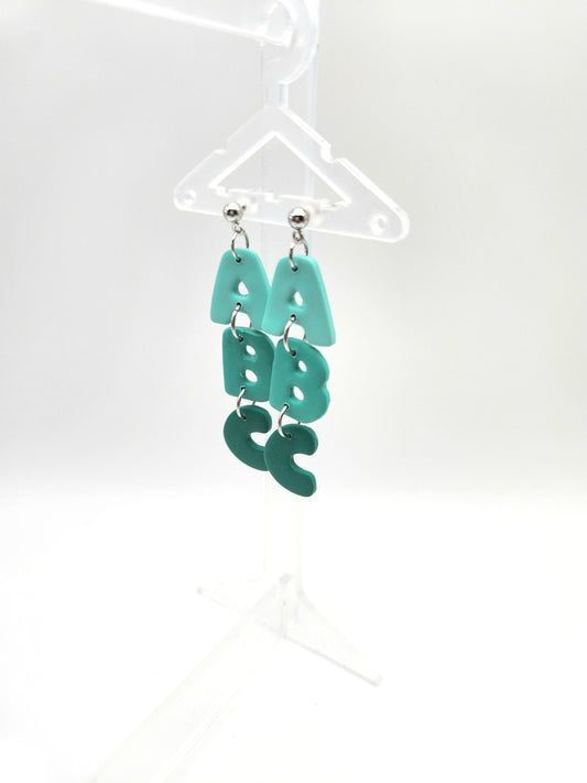 A-B-C Dangles | Polymer Clay Earrings