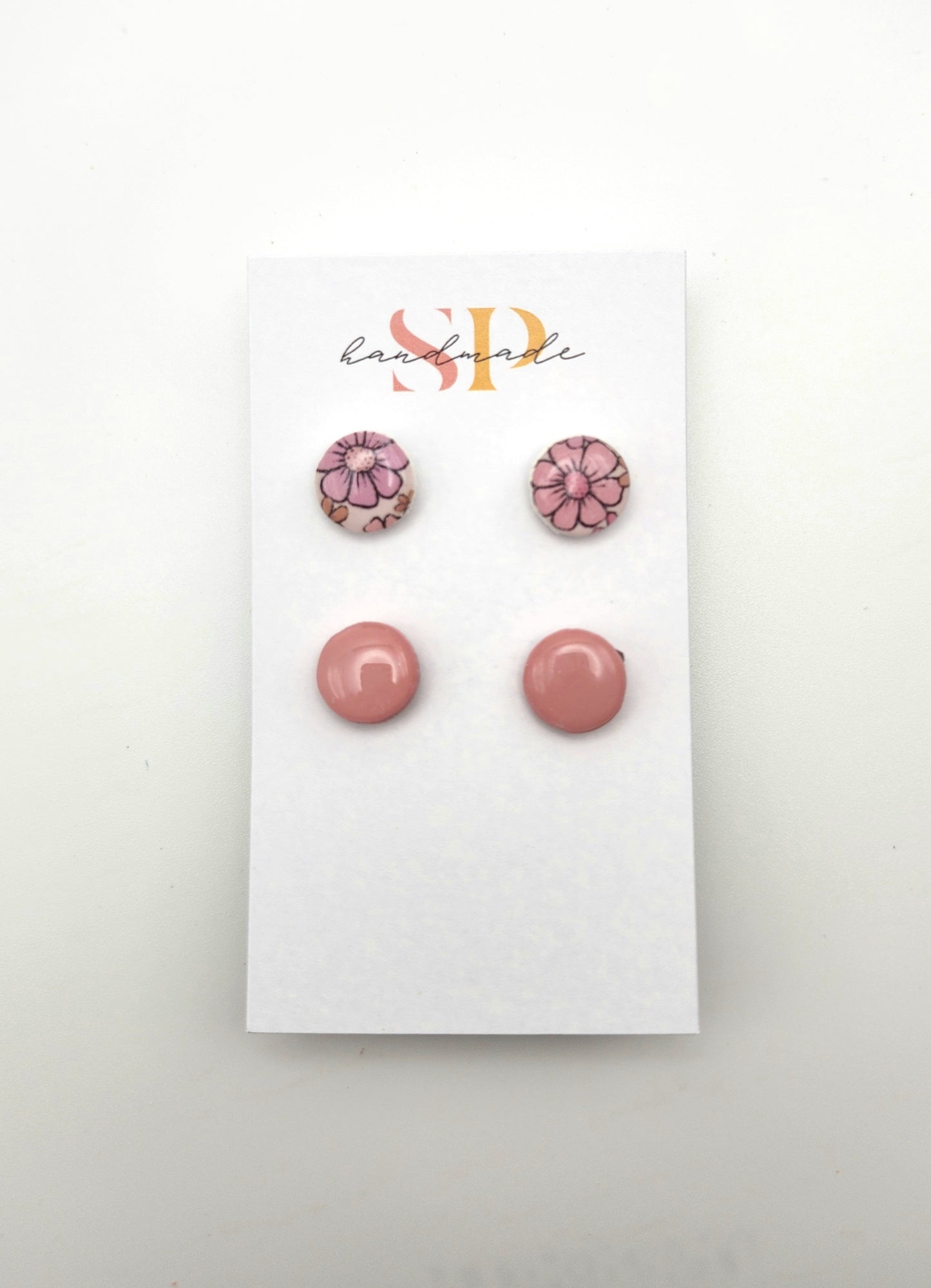 Pink Floral Collection | Polymer Clay Earrings