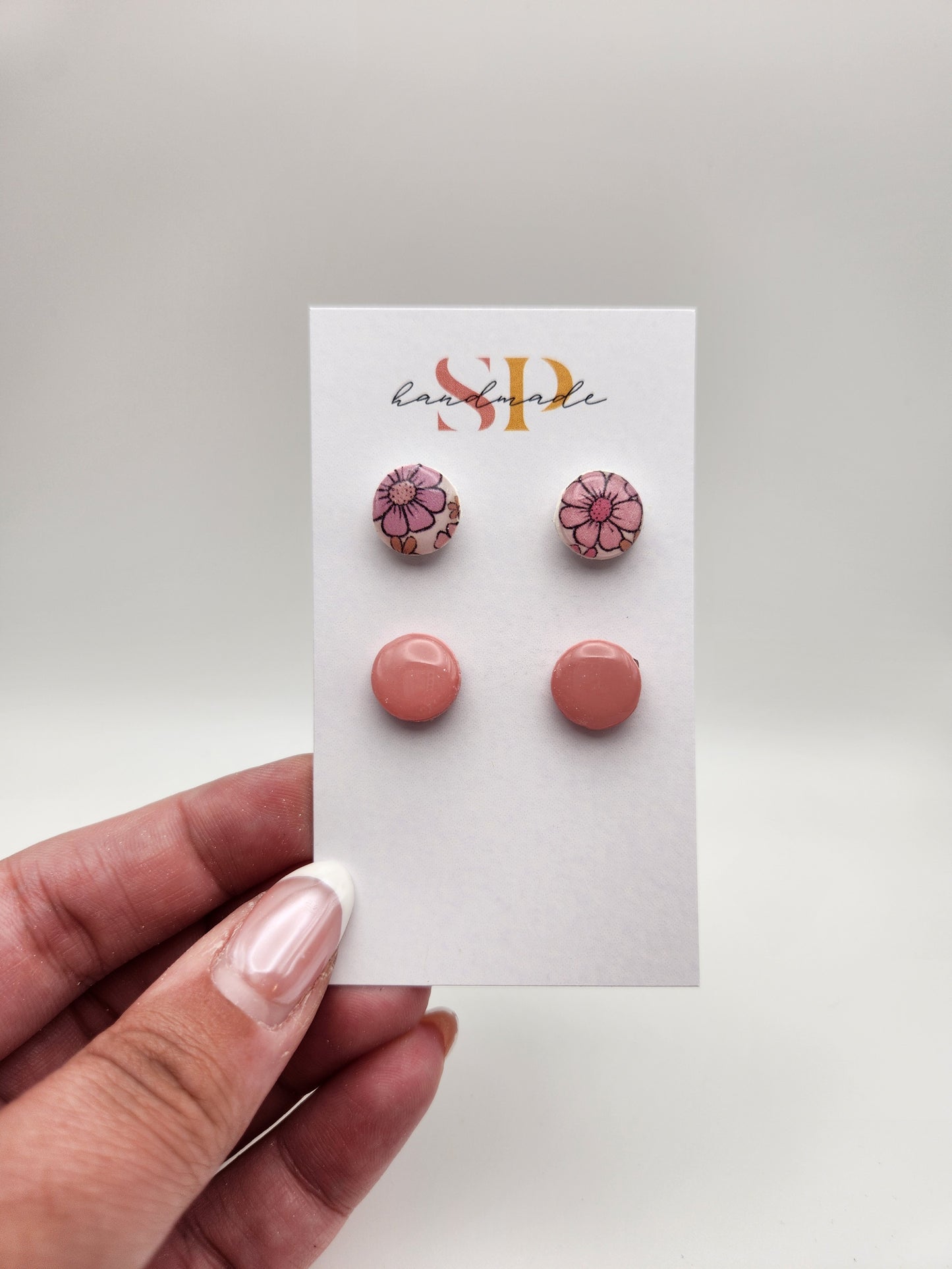 Pink Floral Collection | Polymer Clay Earrings