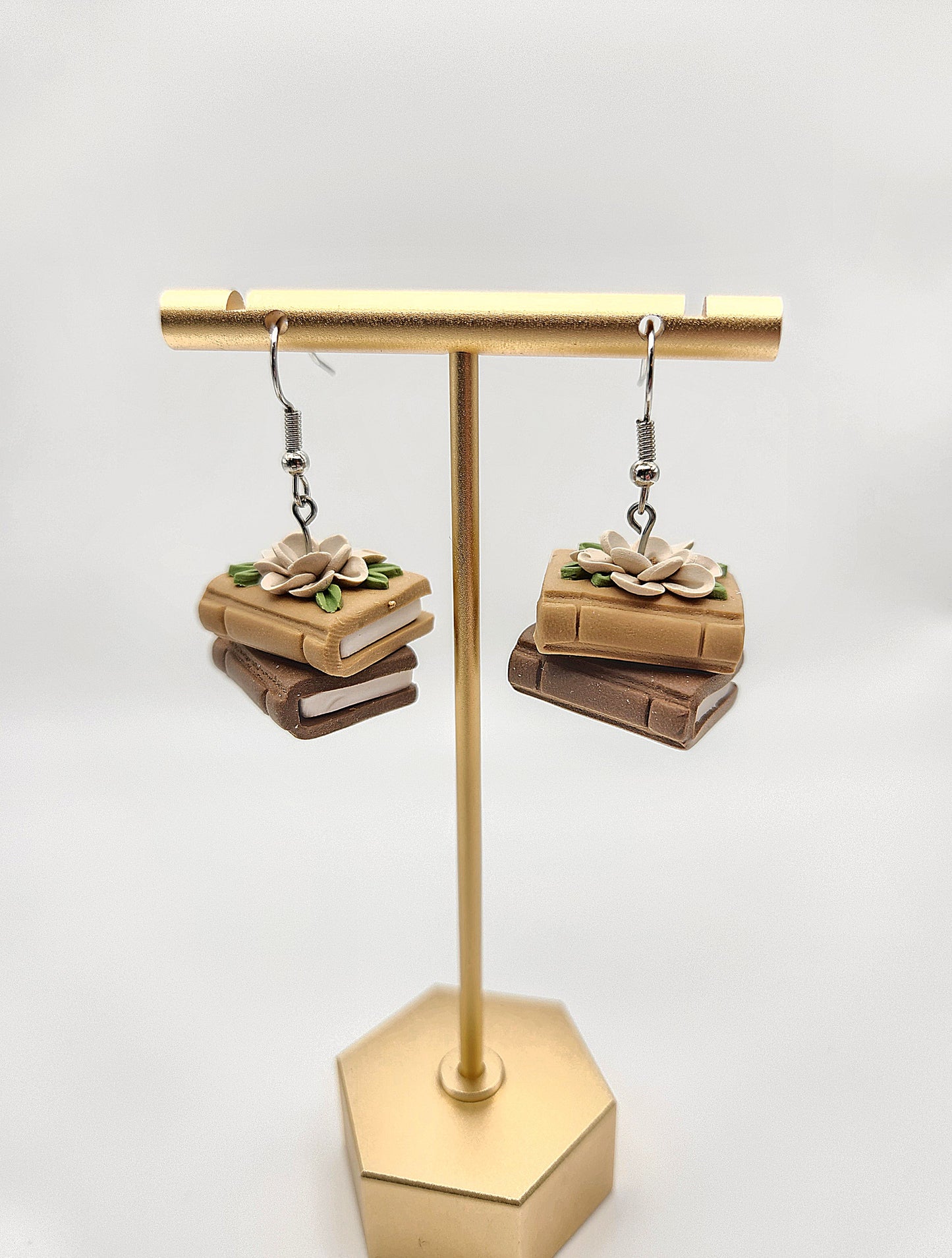 Neutral Books | Polymer Clay Earrings