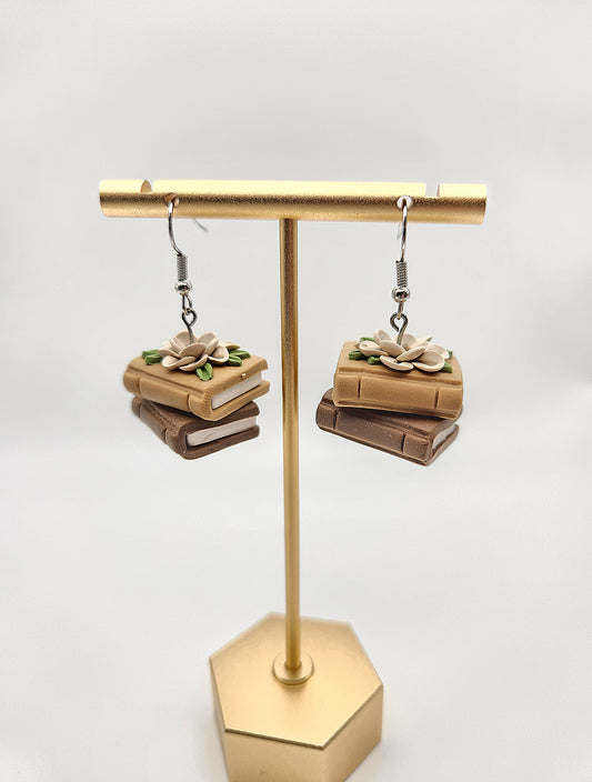 Neutral Books | Polymer Clay Earrings