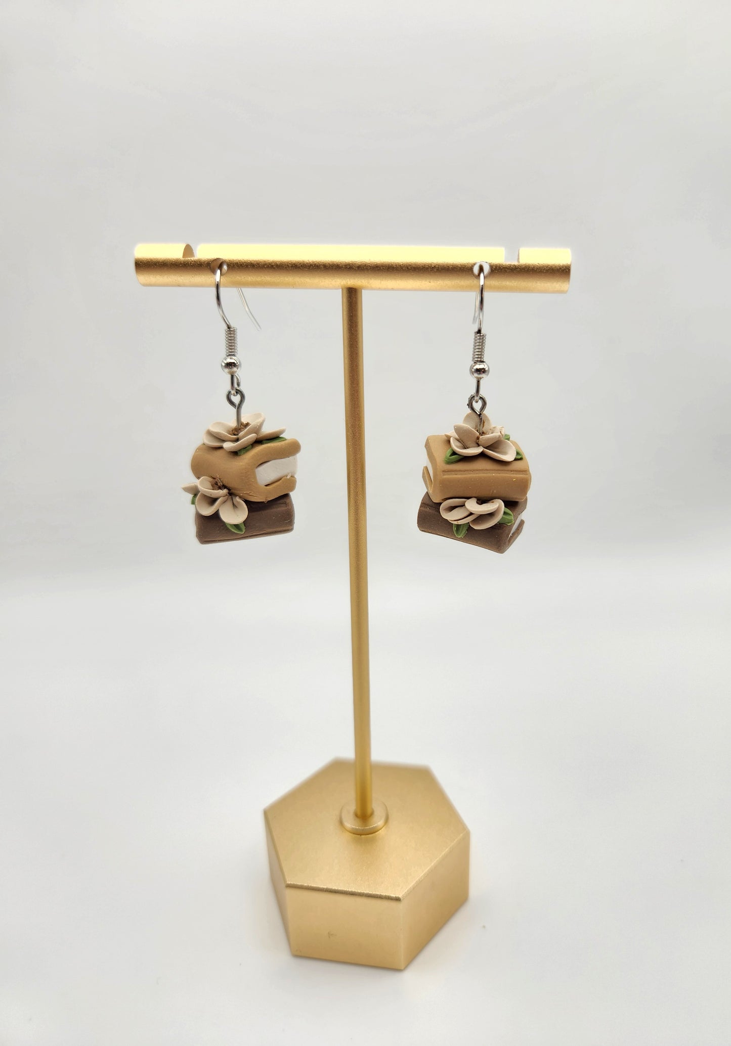 Neutral Books | Polymer Clay Earrings