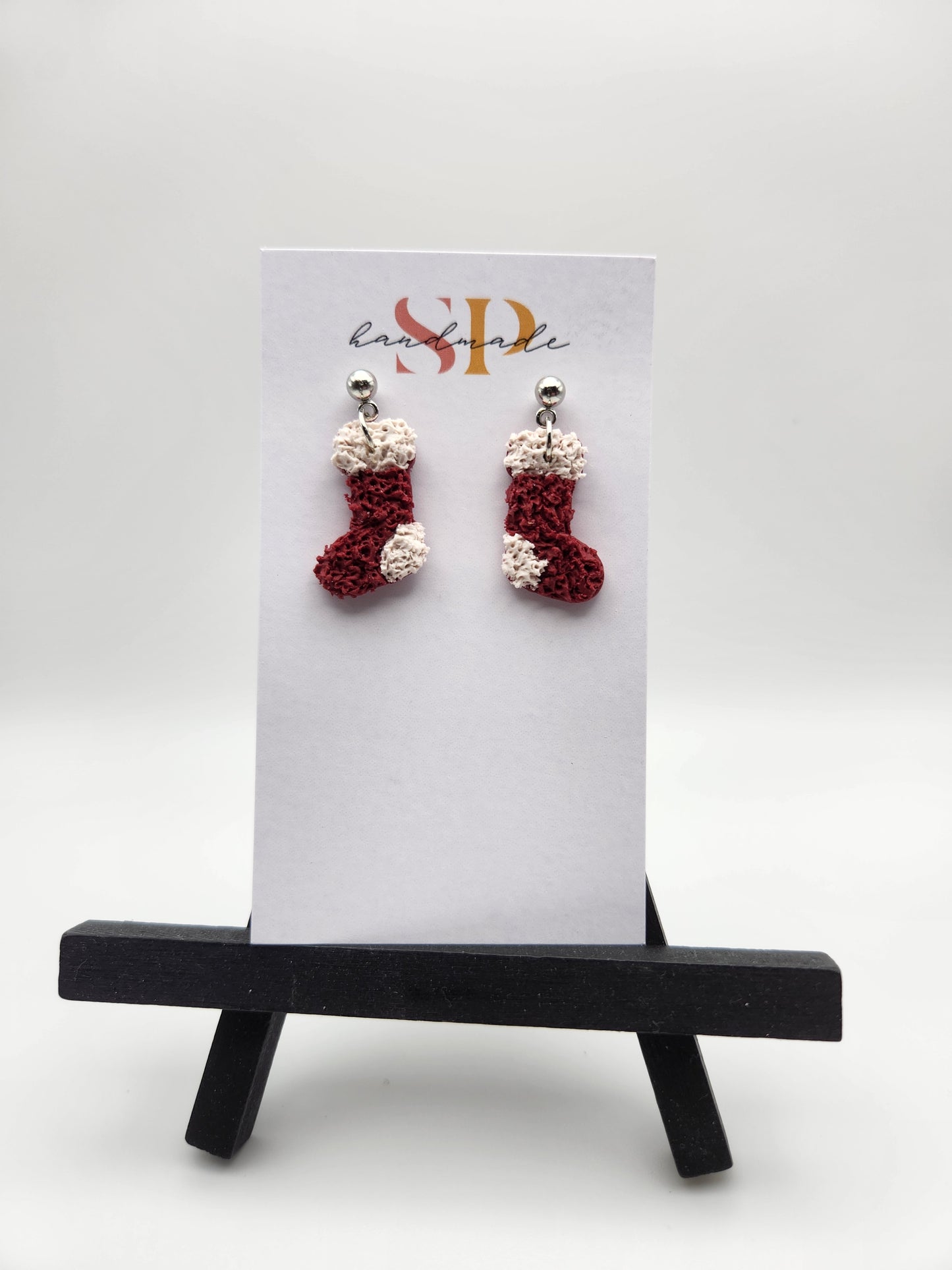 Fuzzy Socks | Polymer Clay Earrings