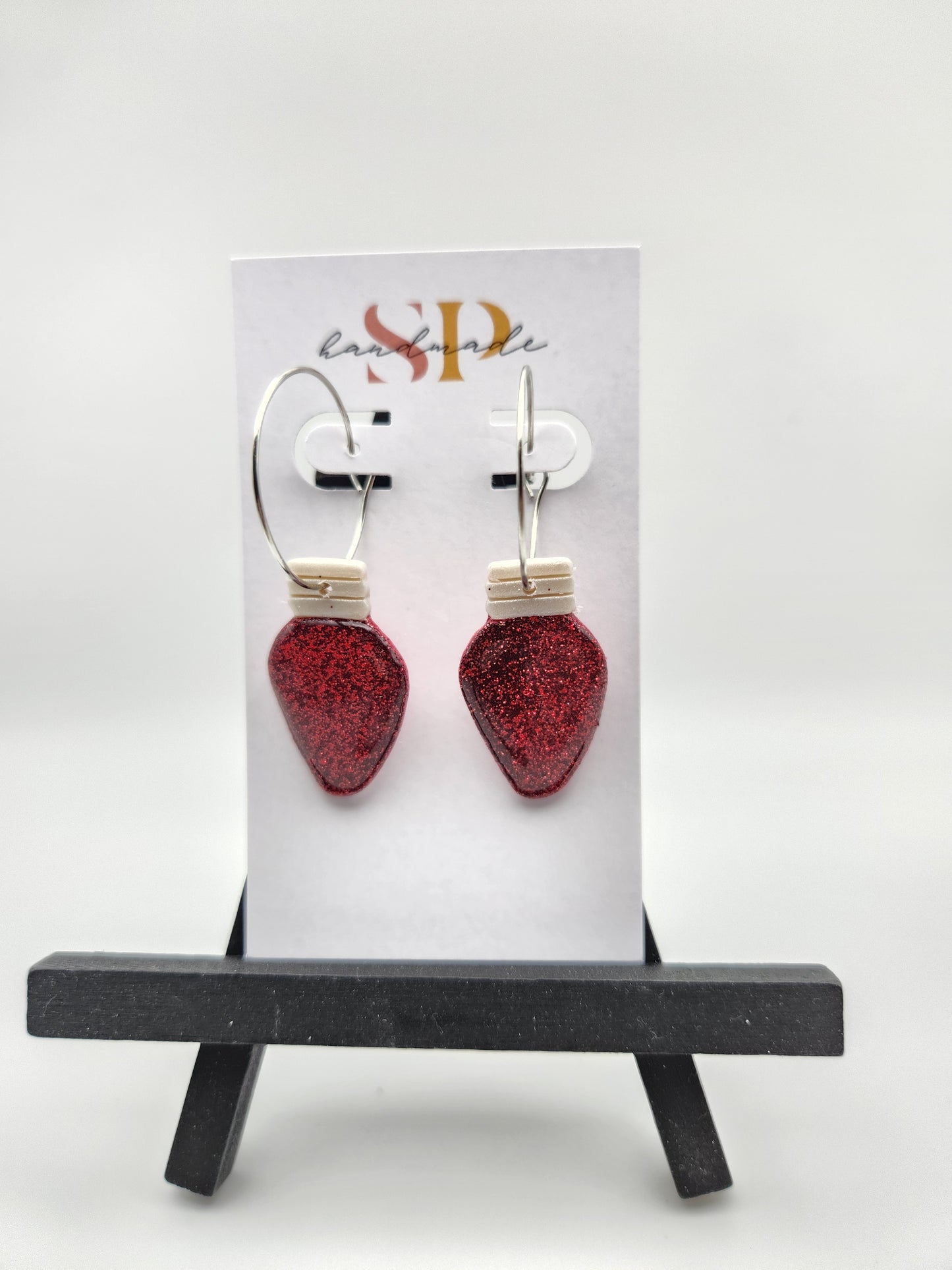 Holiday Lights Hoops | Polymer Clay Earrings