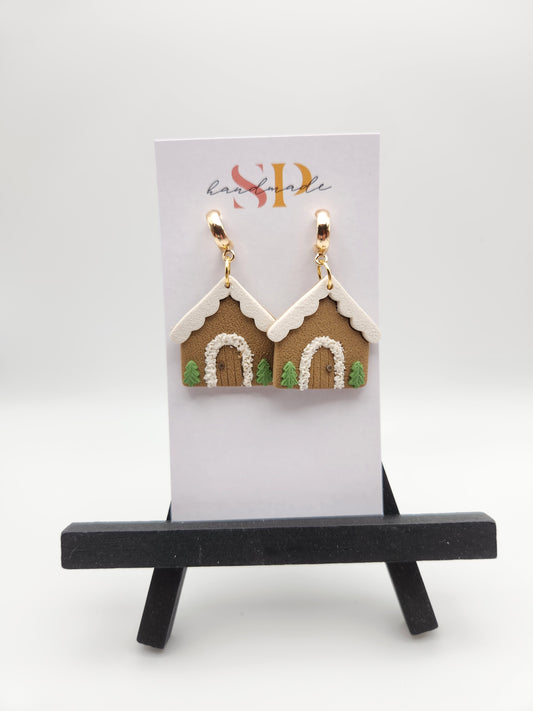 Gingerbread House | Polymer Clay Earrings