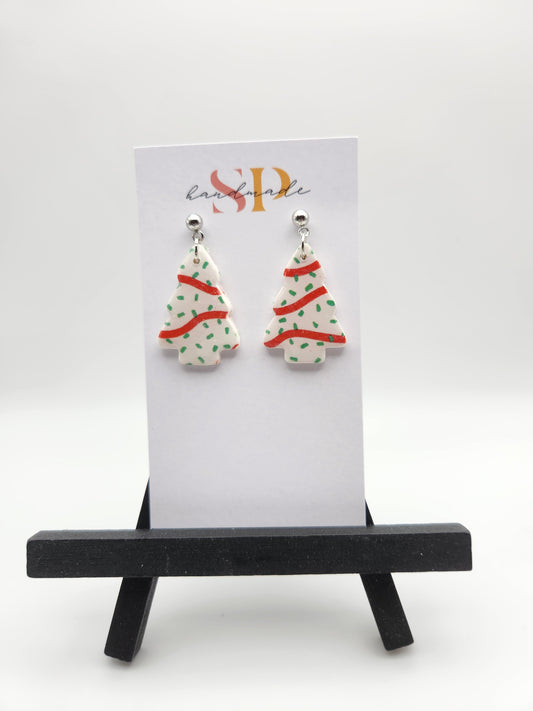 Holiday Cake Dangles | Polymer Clay Earrings