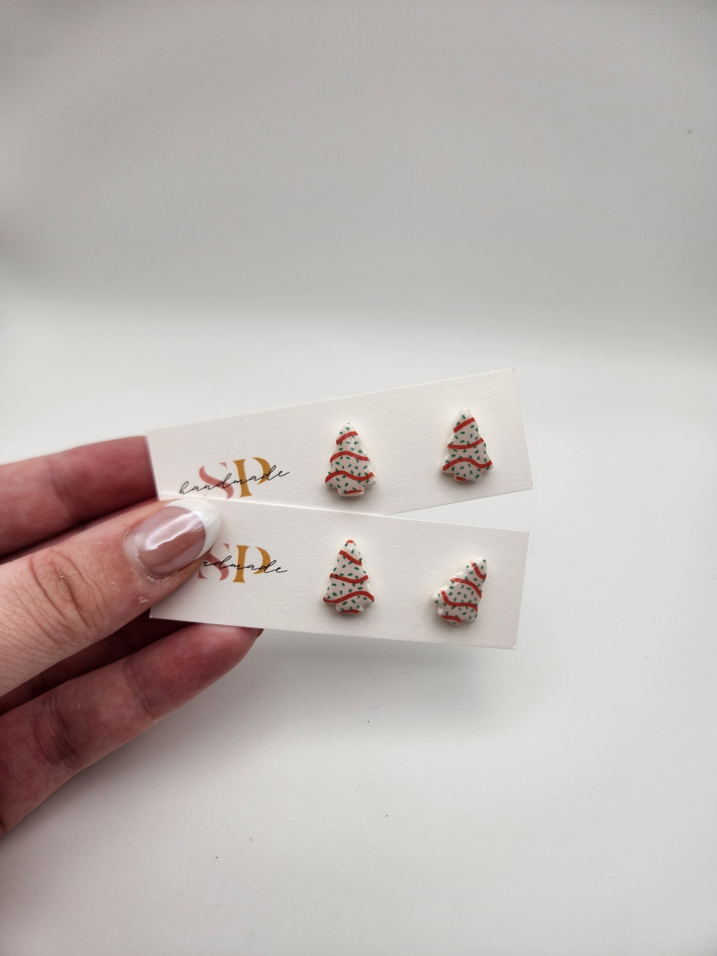 Holiday Cake Studs | Polymer Clay Earrings