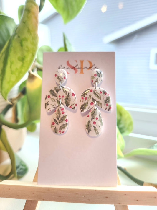 Holly Dangles | Polymer Clay Earrings