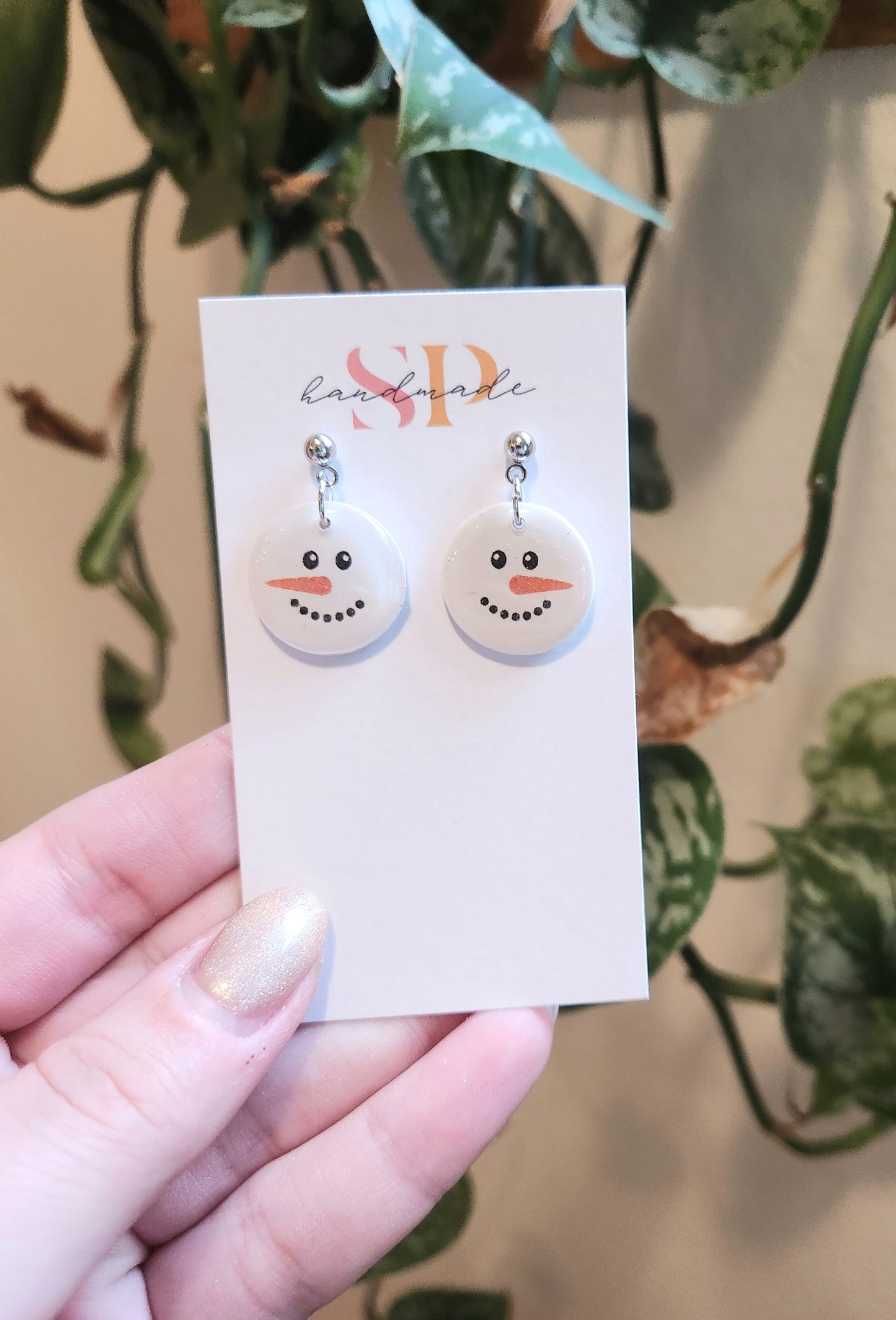 Snowman Faces | Polymer Clay Earrings