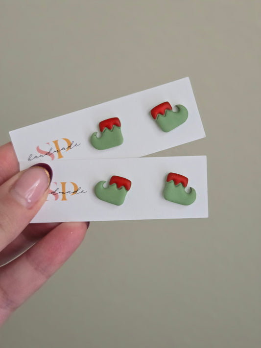 Elf Shoe Studs | Polymer Clay Earrings