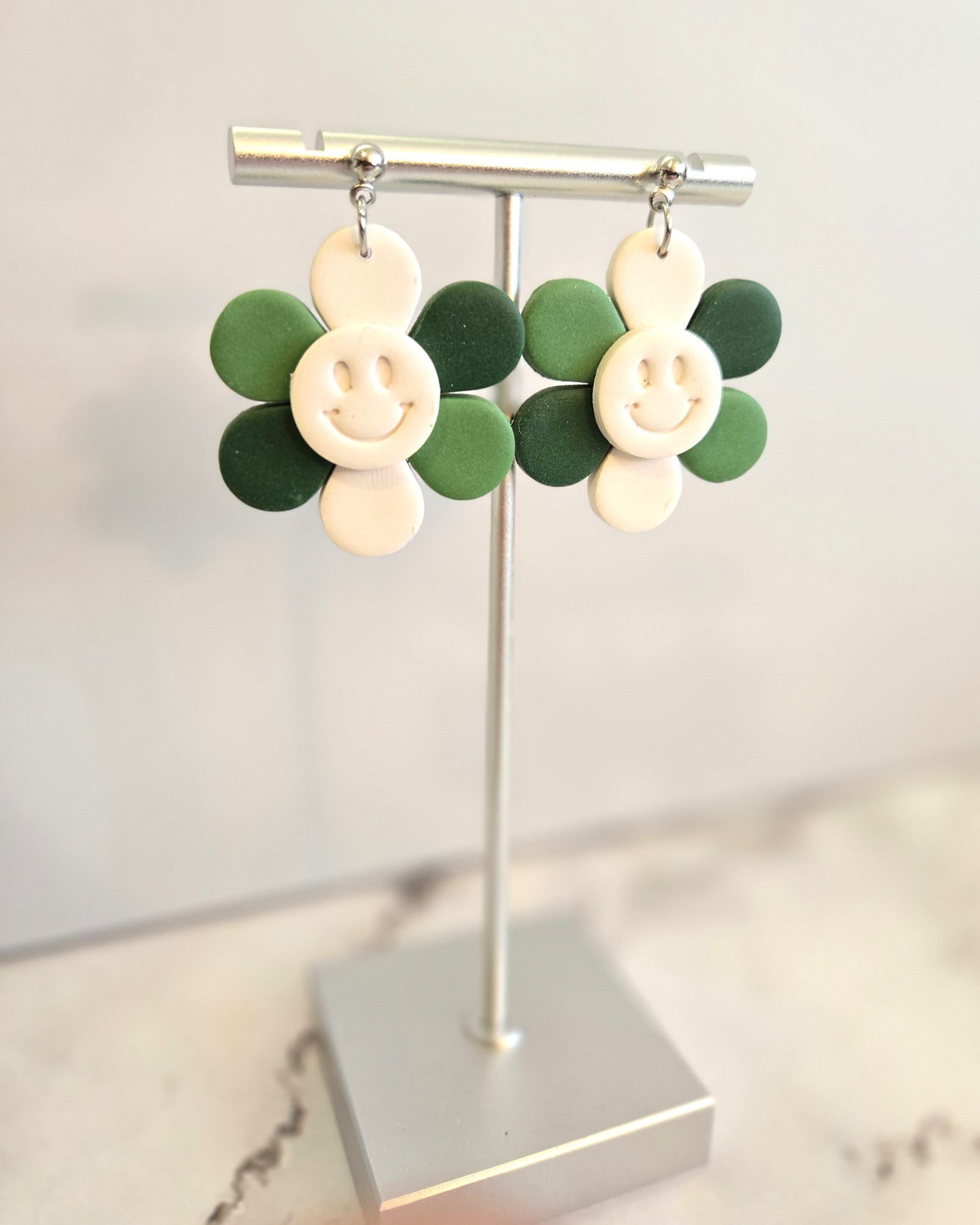 St. Patrick's Flower | Polymer Clay Earrings