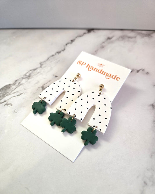 Shamrock Arches | Polymer Clay Earrings