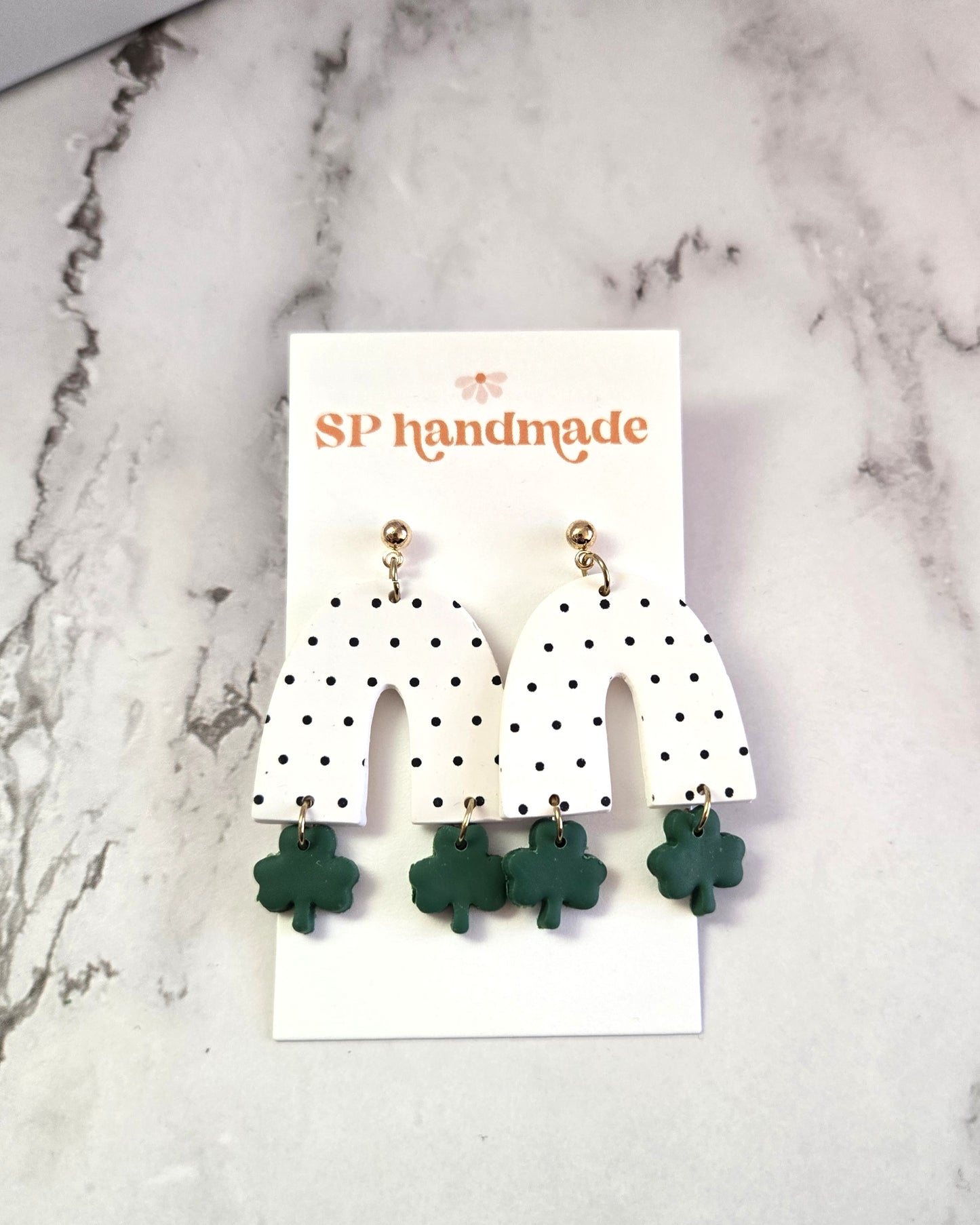 Shamrock Arches | Polymer Clay Earrings