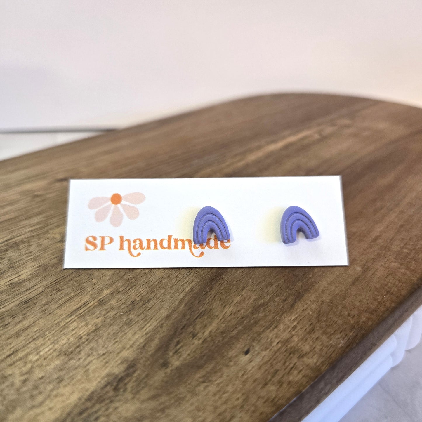 Pastel Rainbow Studs | Polymer Clay Earrings