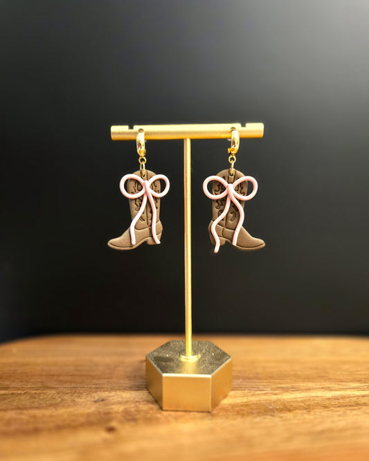 Bow Boots | Polymer Clay Earrings