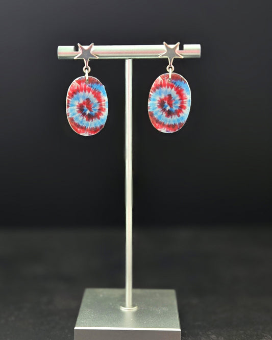 Tie-Dye Dangles | Polymer Clay Earrings