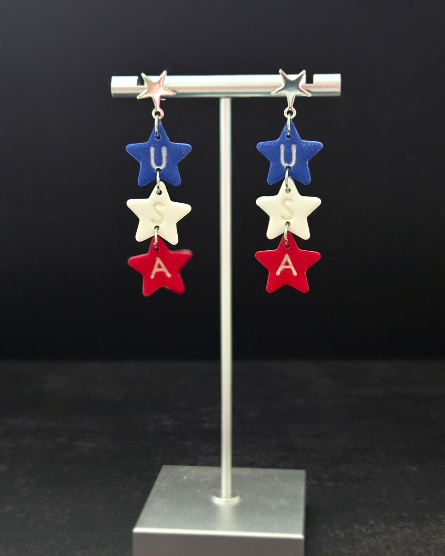 Glitter in the USA | Polymer Clay Earrings