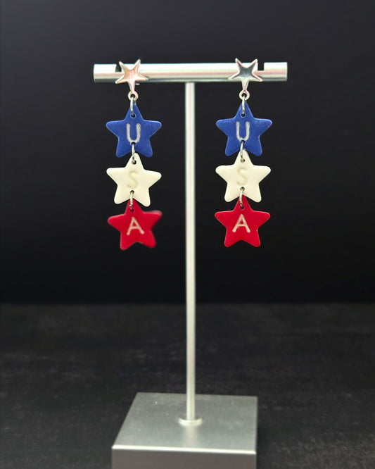 Glitter in the USA | Polymer Clay Earrings