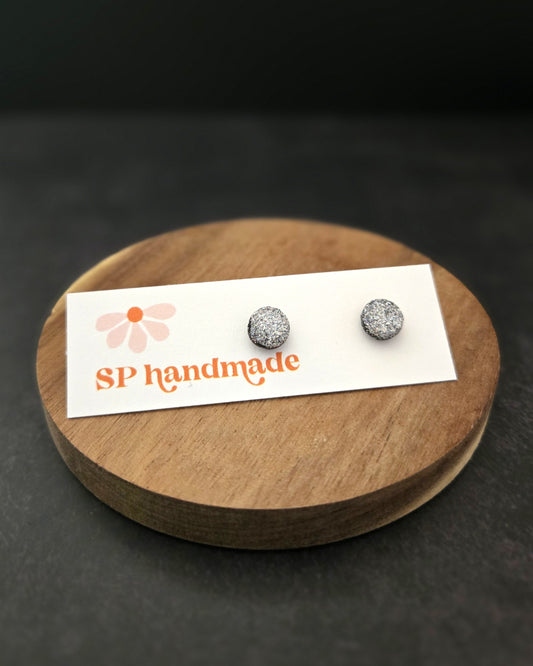 Glitter Studs | Polymer Clay Earrings